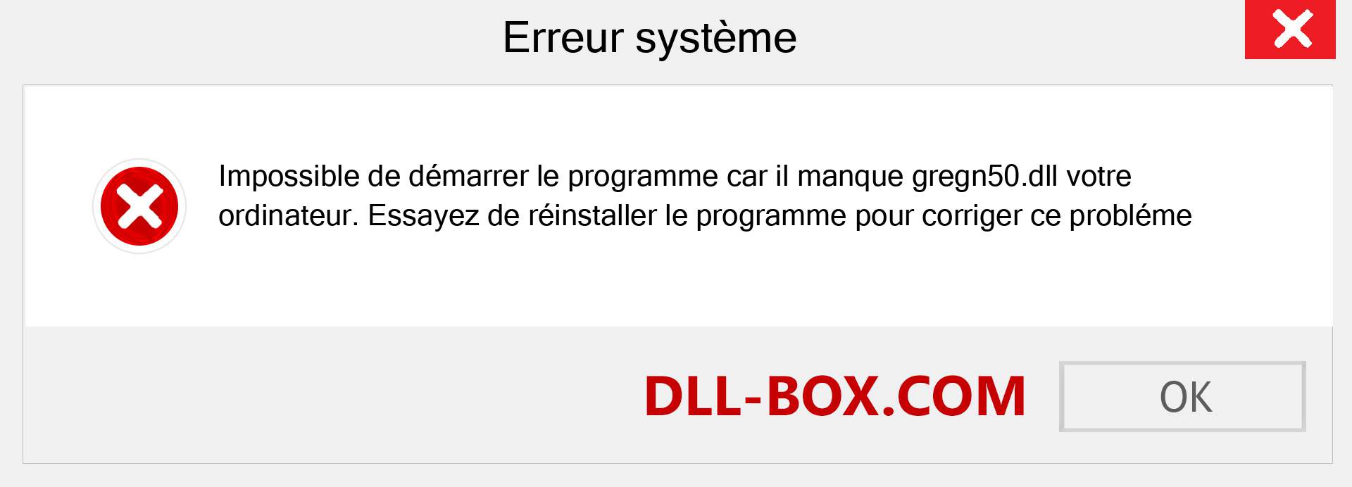 Le fichier gregn50.dll est manquant ?. Télécharger pour Windows 7, 8, 10 - Correction de l'erreur manquante gregn50 dll sur Windows, photos, images